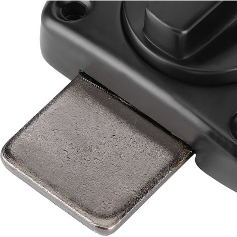 Verrou de porte coulissante en alliage de zinc, loquet et boucle pour armoire, placard, accessoire de verrouillage, taille L, noir (1/5)