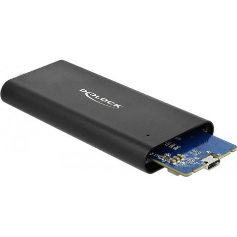 Delock 42614 - SSD-Gehäuse - M.2 - 10 Gbit/s - USB Anschluss - Schwarz