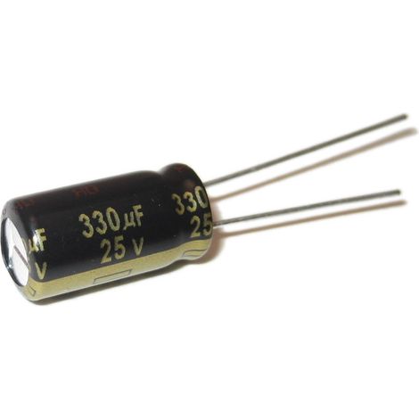 Condensateur électrolytique 330uf 25v 105º 8x11mm 330mf25v105