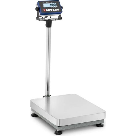 Balance plateforme professionnelle industrielle pèse-colis 150 kg / 0,005 kg 40 x 50 cm kg/lb acier
