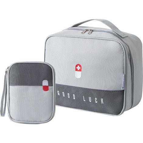 Lot de 2 sacs étanches grande capacité, sac domestique portable, sac de secours vide, kit de premiers soins (1/5)