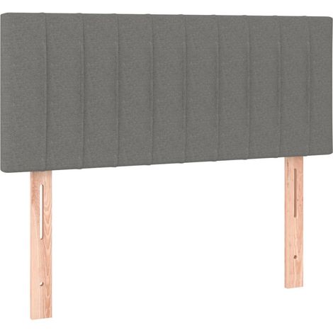 Testiera letto accessorio arredo camera da letto 80 x 5 x 78/88 cm tessuto grigio scuro TDL0203179