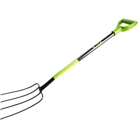 Mistforke 4 dents 150 cm avec manche en métal plat pour le jardin et l'agriculture-NANOTEH (1/5)