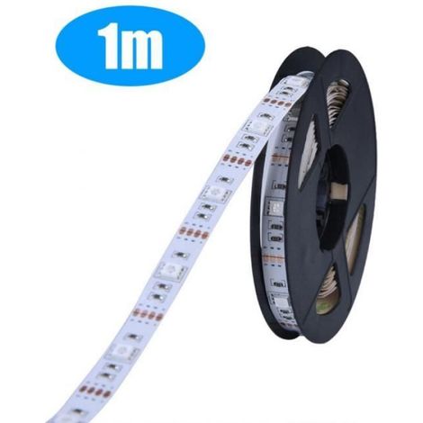 Bande LED RGB - SMD 5050 - 30 LED/m - 10 mm Largeur PCB - Alimentation USB 5 V - Pour Intérieur - 1 M (1/4)