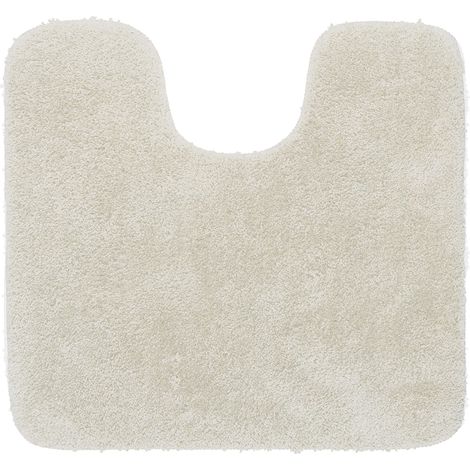 Tapis de Contour WC 55x60 cm Polyester Blanc cassé 800124 (1/4)