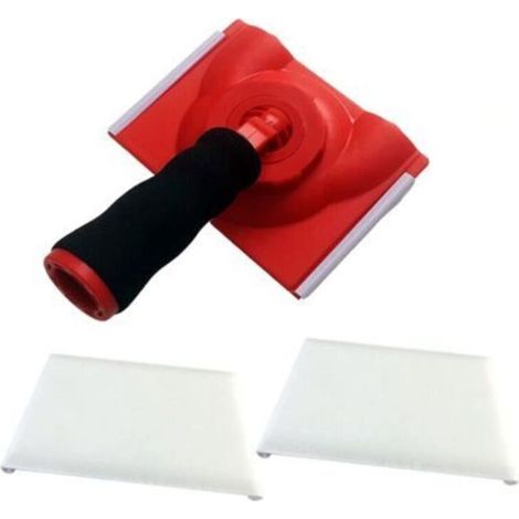 Pinceau professionnel en latex Tlily – Idéal pour peinture précise sur murs et plafonds – 1 pinceau + 2 éponges de rechange