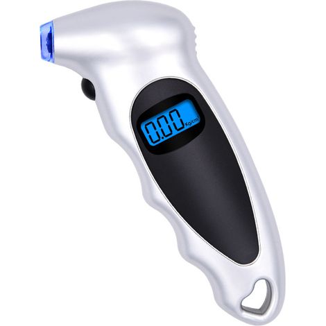 royaluxe - Jauge de pression des pneus manomètre numérique avec grand écran LCD pour voitures, VUS, camionnettes, sprinters, camions, vélos (avec valves de voiture) et motos, cadeaux pour hommes (1/5)