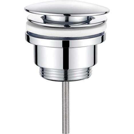 onde de vidage pour lavabo de salle de bain POP-UP, Bonde de Lavabo Push Open en Métal, Chrome