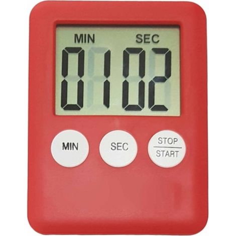 TrAdE Shop Traesio - Timer Digitale 716 Da Cucina Small Compatto Lcd Allarme Sonoro Con Magnete Frigo -
