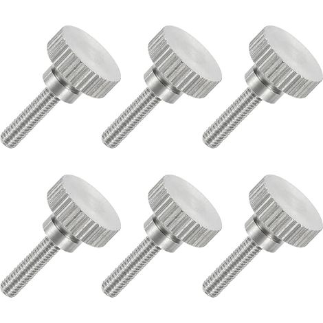 6 PCS Vis A Papillon A Tete Plate Moletée M3 x 12mm, Boulons A Papillon Filetés En Acier Inoxydable 304 Pour Eclairage Electroménager Equipement Electronique (1/5)