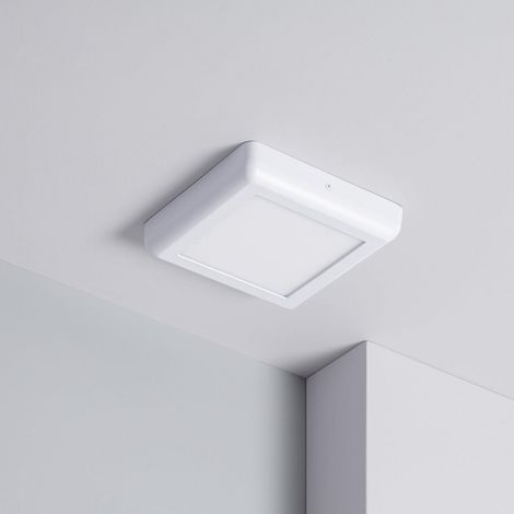 Plafón LED 12W Cuadrado Metal 178x178 mm Design White 3000K Blanco Cálido (1/5)