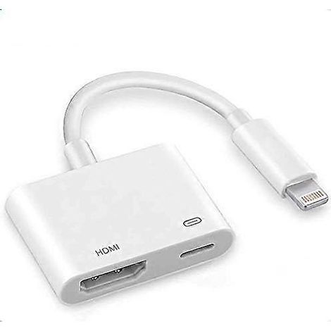 Apple Lightning to HDMI Adapter, Digital AV Audio Dongle, 1080p Screen Sync Cable for iPhone, iPad, iPod to TV/Projector/Monitor, MFi Certified Video (1/5)