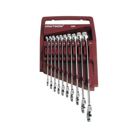 Kraftwerk – Jeu de clés mixtes polies 24-32mm – 4 pièces – Acier au chrome vanadium – Conception coudée 15° pour espaces restreints (1/3)