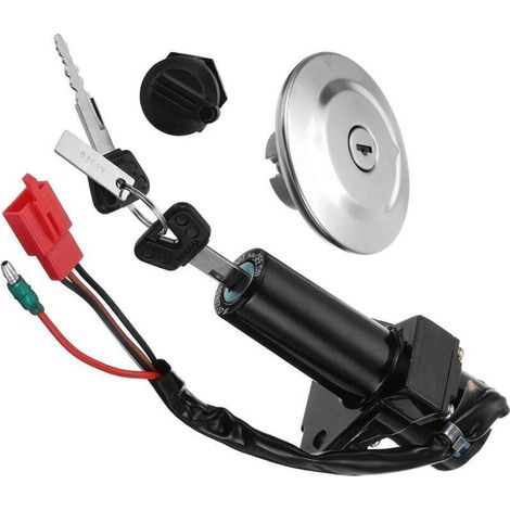 Moto électrique commutateur d'allumage verrouillage ensemble carburant gaz bouchon siège verrouillage clé pour Yamaha Ybr125 Ybr 125 2007-2014 ZH