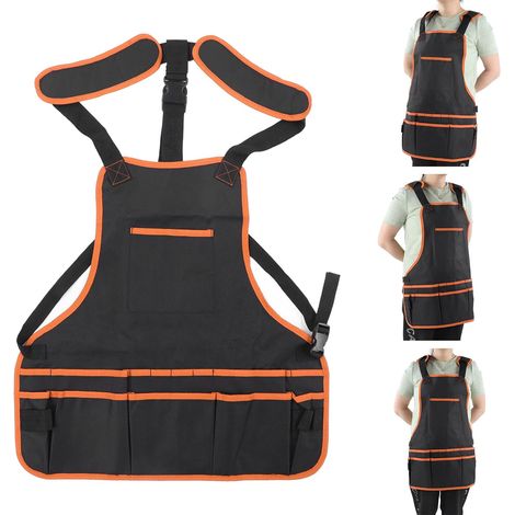 Tablier à Outils, Tablier de Jardinage résistant à l'huile avec Plusieurs Poches pour Les menuisiers à Cuisiner--5959.5cm (1/5)