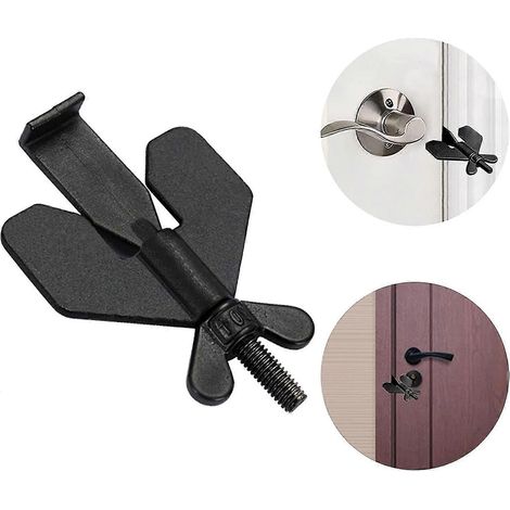Verrou de porte portable, dispositif de sécurité en acier inoxydable, serrure de porte intérieure, verrouillage de porte pour préserver l'intimité, idéal pour la maison, l'hôtel, l'école, le dortoir e (1/5)