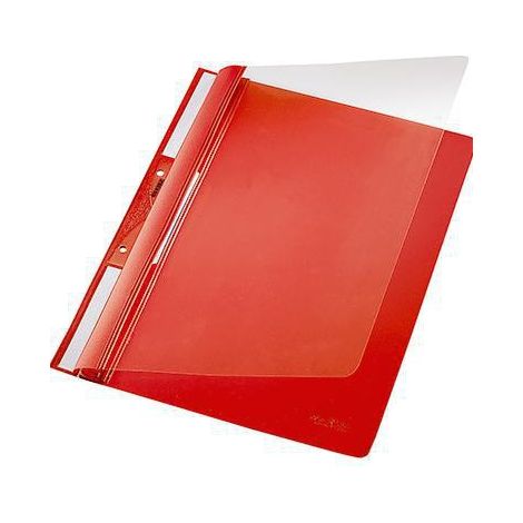Leitz Einhakhefter 41900025 DIN A4 kfm. Heftung PVC rot (1/3)
