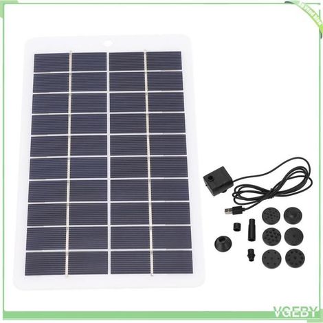 Kit pompe à eau pour panneau solaire - FAFEICY - 4W 5V - USB - Débit 120 L/h - Monocristallin (1/4)