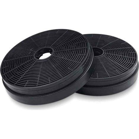 2x Filtre Hotte Aspirante, Ø175 mm Filtre à Charbon Actif Extracteur de Cuisine Recyclage Air de Remplacement Recirculation Filtrant pour Respekta Miz0031, Klarstein, Pkm Co4 (1/5)