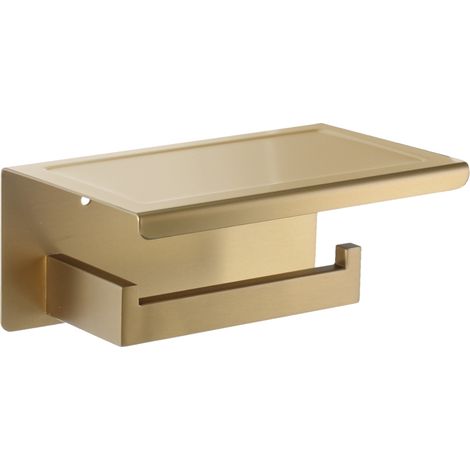 Soporte para papel higiénico de pared en acero inoxidable 304, estante de baño sin necesidad de taladrar con toallero