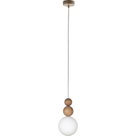 Lustre suspendu japandi boule en verre blanche 1xG9 12W RONA Sigma Lighting (1/3)