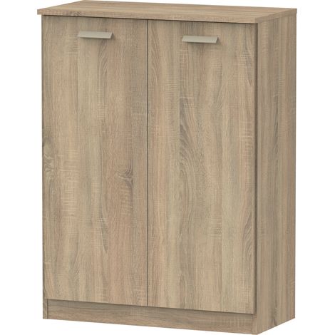 Commode avec 2 portes coloris Cambrian - Hauteur 101 x Longueur 74 x Profondeur 36 cm