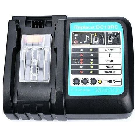 Chargeur de batterie lithium-ion 14, XU,4 V 18 V avec écran LED de remplacement pour batteries lithium-ion Makita BL1850 BL1840B BL1820 BL1815 BL1860 BL1430 BL1450 BL1830 - KZQ (1/4)