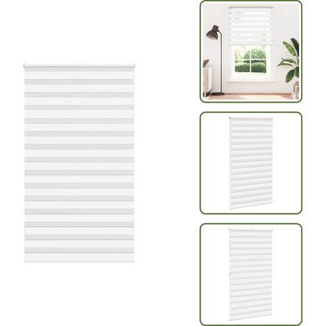 The Living Store Doppelrollo Weiß 125x200 cm Stoffbreite 120,9 cm Polyester - Fensterrollo (1/5)