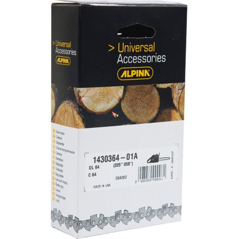 Chaine pour tronconneuse 21BP 72 maillons 1.5 mm pas .325" pour accessoire de rechange CP460 / CP45