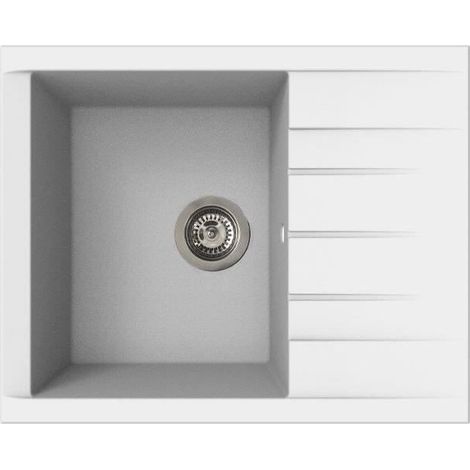 Fregadero para encastrar STRADOUR Cube 1C XS 62 x 50 cm Blanco liso resina SMC