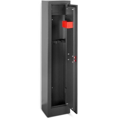 Armoire de sécurité pour 5 fusils – Dimensions 315x205x1380mm – Coffre à clé pour munitions – Homologuée catégories A, B, C, D – Work Men