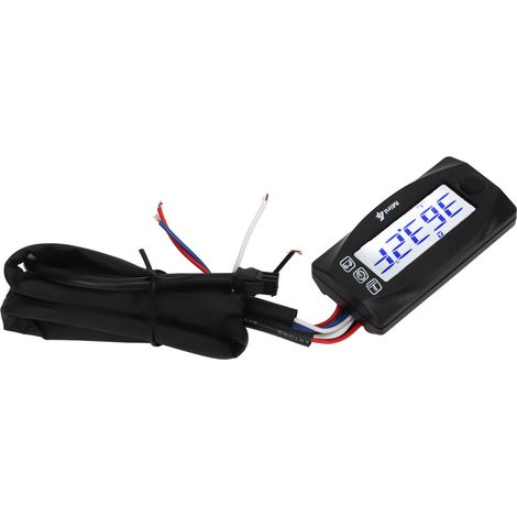 Thermomètre moto 4 en 1, affichage numérique LCD de la température d'huile, du temps, de la tension et de la vitesse, 12 V CC, M16x1,5 (1/5)