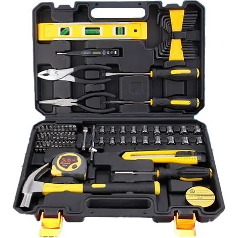 Boite a Outils,78 PCS Kit d'Outils De Réparation Pour La Maison,Kit d'Outils Ménagers,Kit d'Outils 78 Pièces,Kit d'Outils En Métal,Kit d'Outils Avec Boîte à Outils,Pour Les Réparations à Domicile (1/5)