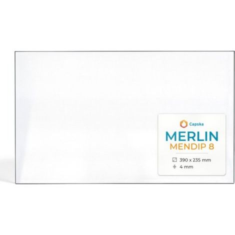 Vitre Merlin MENDIP 8 - Verre Rectangle pour poêle à bois - 390 x 235 mm (L1 x H1) - 4 mm (1/5)