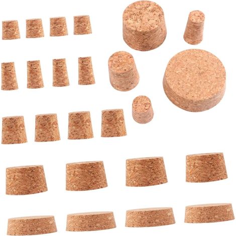 50 bouchons liège - bois - marron, pour bouteilles et bocaux (1/5)