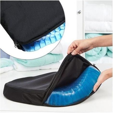 Coussin gel anti-escarres transparent 37x30x4cm assise prolongés-Ywey (1/5)