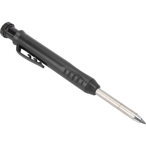 Mechanischer Zimmermannsbleistift mit Anspitzer, Tieflochbleistift für Metall und Kunststoff, schwarz (1/5)