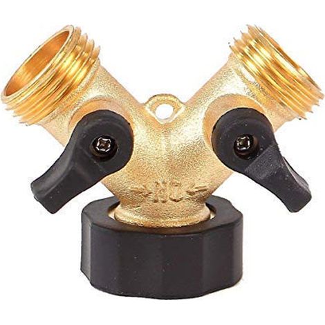YV03 Raccord en Y à 2 voies pour tuyaux d'alimentation Filetage de 19 mm (3/4") pour connecter 2 appareils (1/5)