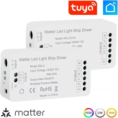 Tuya Controller per Strisce Led Smart WiFi e Matter  CCT (1/5)