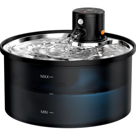 Fontaine a Eau Chat sans Fil: Fontaine Eau Chat avec Detecteur de Mouvement 3,2L Fontaine à Eau pour Chat a Batterie 4000mAh Rechargeable - Silencieux Distributeur Eau Chat Automatique à Pile (1/5)