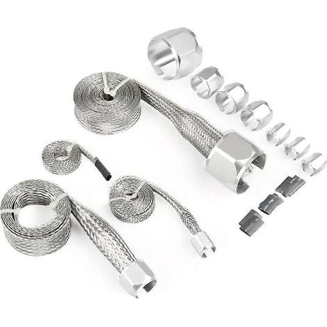 Kit de courroie tressée pour tuyau d'huile, conduite de carburant, tuyau de chauffage de radiateur 8092-- (1/5)