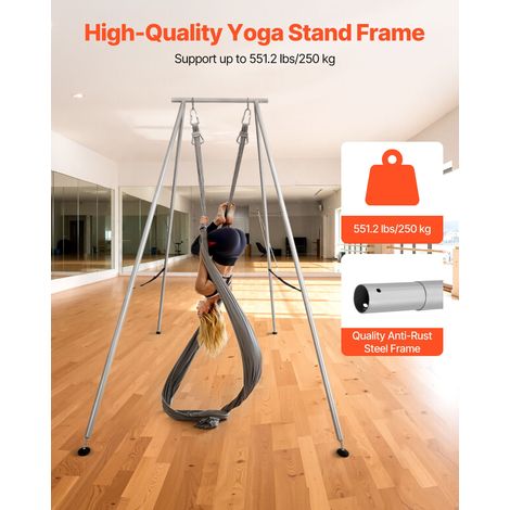 Structure Balançoire pour Yoga Aérien, Portique pour Hamac et Yoga avec Charge Maximale de 250 kg, Support de Traction avec Base An… (1/5)