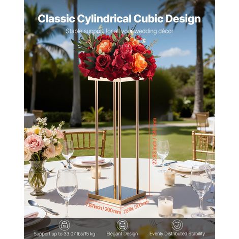 Support Fleur Mariage Colonne Lot de 10 Support Fleur Centre Table Mariage 60 cm Présentoir Floral pour Fêtes, Anniversaires, Décor… (1/5)