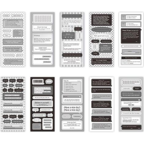Set mit 20 verschiedenen und originellen Scrapbooking-Stickern, DIY-Sticker für Tagebücher, kreatives Notizbuchzubehör, Stil 1 (1/5)