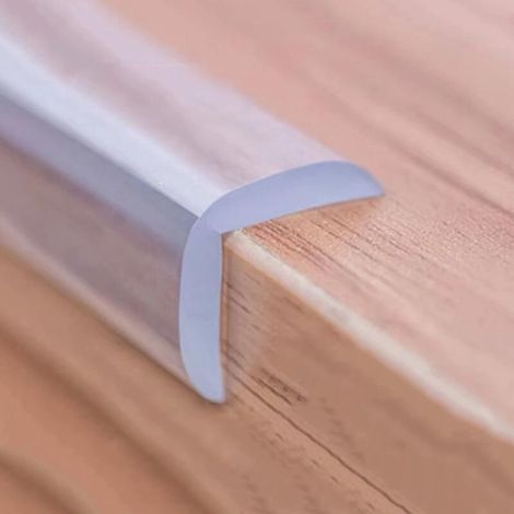 Silikon-Kantenschutz, Babysicherheitsecken, transparente Schutzleisten, Stoßdämpfer für Tische, Schränke und Kindermöbel, 10 mm × 10 mm × 2,2 mm, 6 m