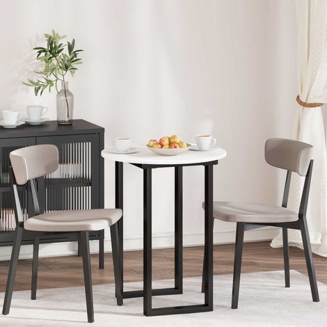 Plateau de table rond Ø 60 cm en bois d’ingénierie blanc 1,5 cm - PANGIVO (1/5)