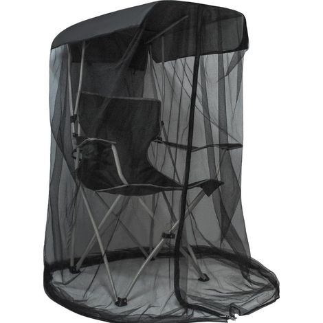 Moustiquaire de 160 cm de haut avec fermeture éclair, toit imperméable de 89 x 81 cm, idéale pour la pêche (chaise non incluse). (1/5)