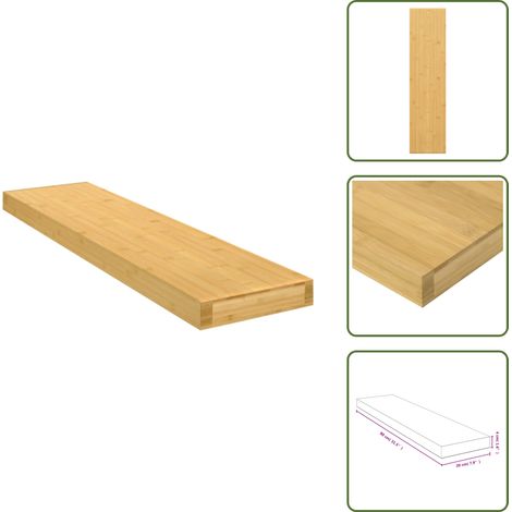 Wandregal 80x20x4 cm Bambus - Bambus Regal - Wandregal - Deko Regal - Aufbewahrungshelf - Wohnraum Organisation (1/5)
