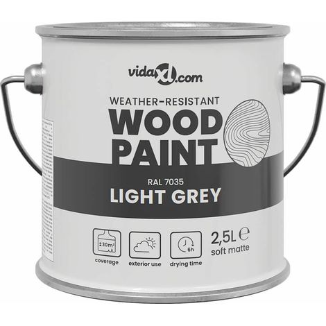 Peinture pour bois Gris 2,5 L Impression murale
