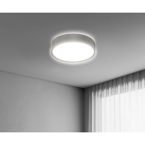 Plafón led century blanca luxe gris 24w luz seleccionable 3000k/4000k/6500k - bcl-2440gr